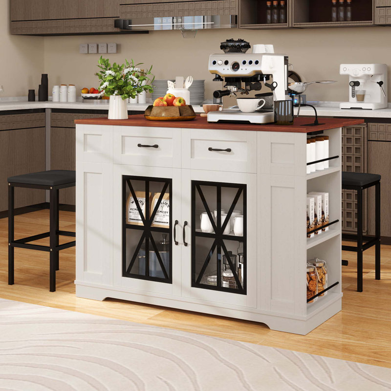 Large portable kitchen island with seating sale